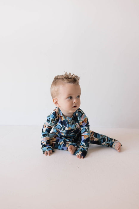 forever french baby Bamboo Zip Pajamas | Charli Print