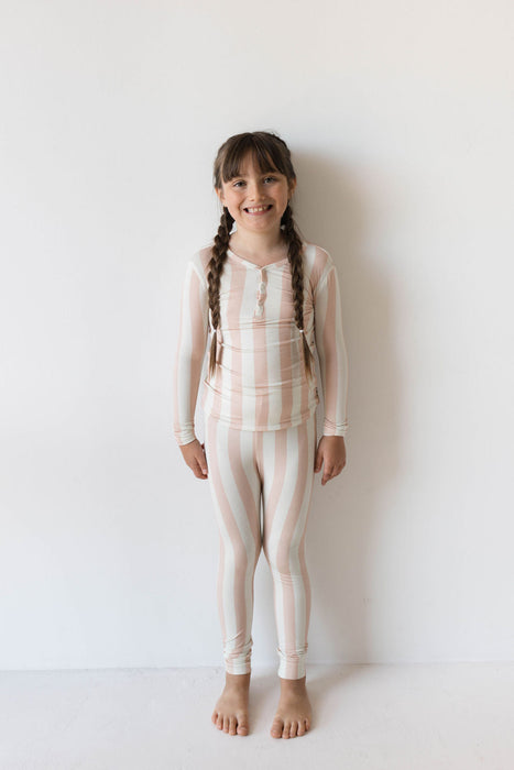 forever french baby Bamboo Two Piece Pajamas | Candy stripe