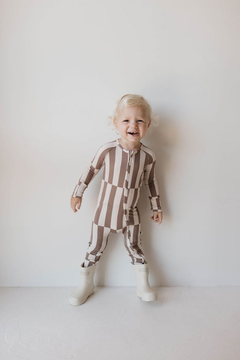 forever french baby Bamboo Zip Pajamas  | Tile Stack