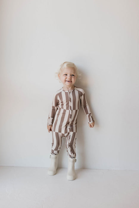 forever french baby Bamboo Zip Pajamas  | Tile Stack