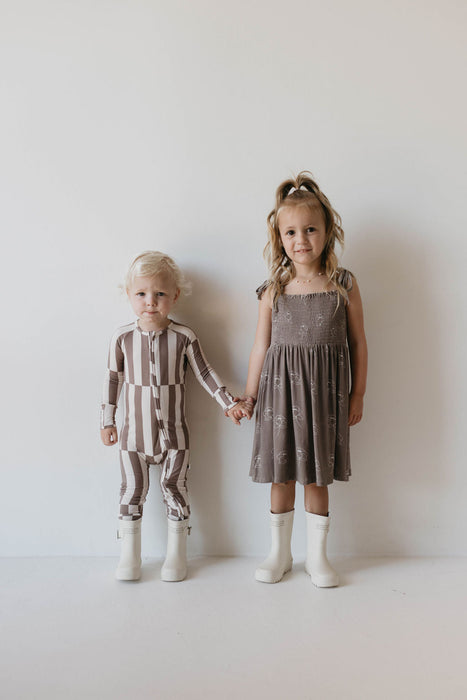 forever french baby Bamboo Zip Pajamas  | Tile Stack