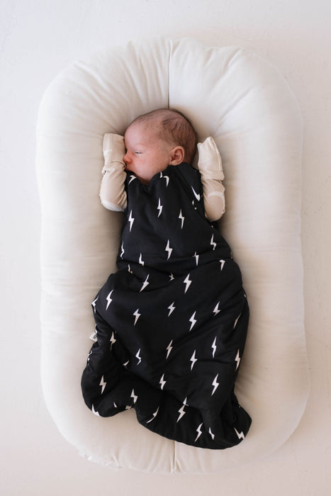 forever french baby Bamboo Sleep Sack | Midnight Lightning Bolt