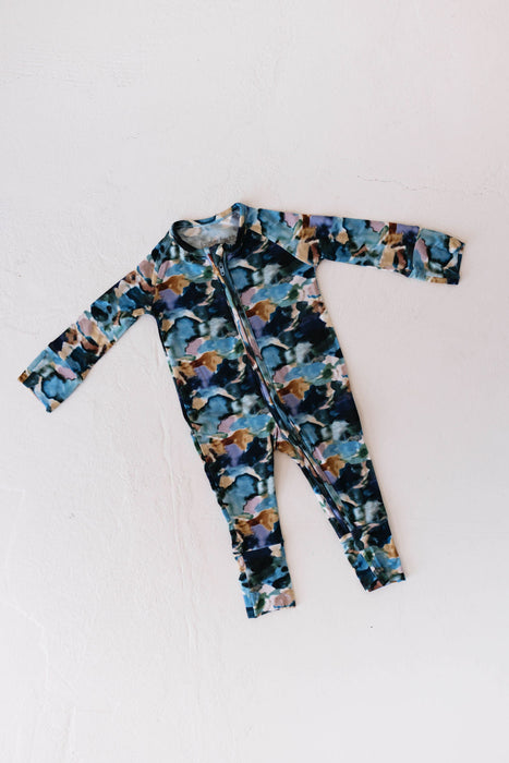 forever french baby Bamboo Zip Pajamas | Charli Print