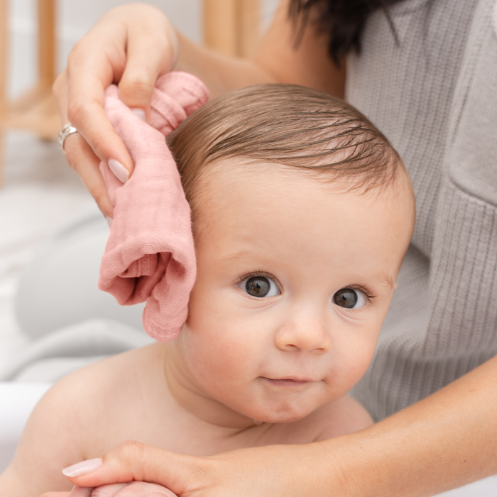 Comfy Cubs Muslin Cotton Baby Washcloths - Lace Pink