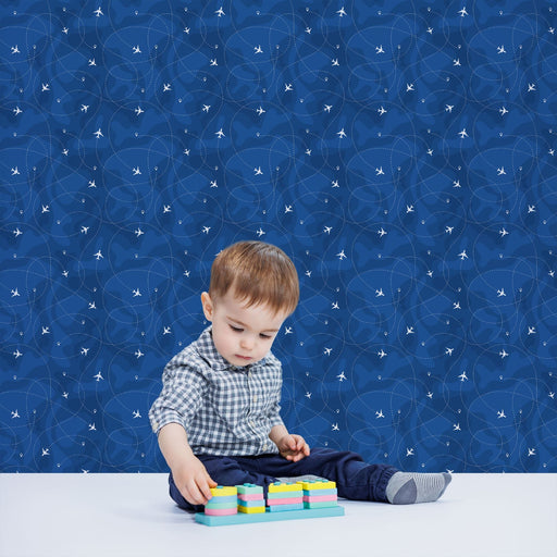 TeepeeJoy Airplane Wallpaper for Nursery and Kids Rooms - Jet-setter