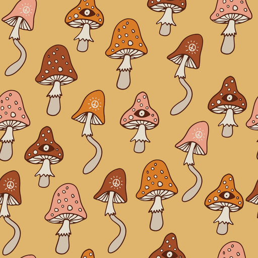 TeepeeJoy Mushroom Wallpaper for Nursery and Kids Rooms - Toadstool Tales