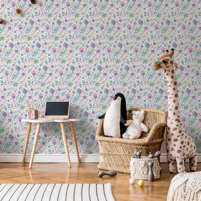 TeepeeJoy Flower Theme Wallpaper - Fantasia Tapestry