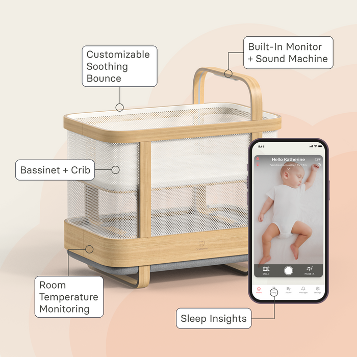 Cradlewise Convertible Smart Bassinet and Crib