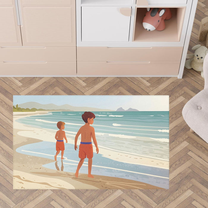 TeepeeJoy Beach Rug for Nursery and Kids Rooms - Sandy Toes