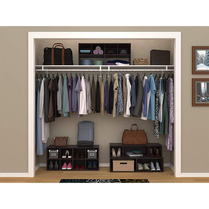 ClosetMaid 508200 Shelf Organizer w/ Shoe Rack & Cube Storage, Espresso (2 Pack)