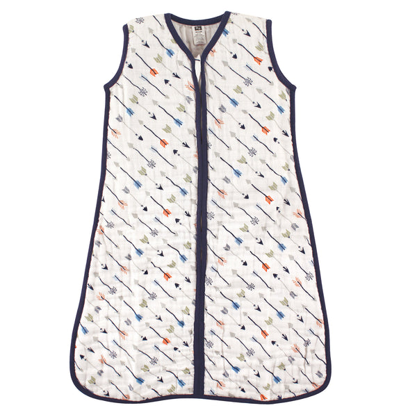 Hudson Baby Infant Boy Muslin Cotton Sleeveless Wearable Blanket, Arrow