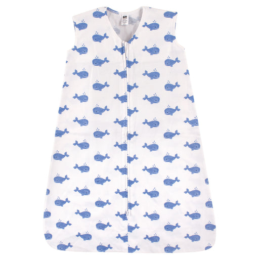 Hudson Baby Infant Boy Cotton Sleeveless Wearable Blanket, Whale