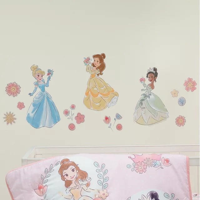 Lambs & Ivy Disney Princesses Wall Decals/Stickers - Belle/Tiana/Cinderella