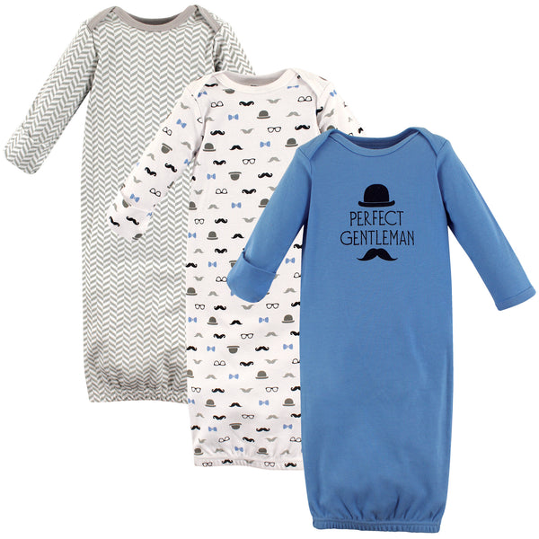 Hudson Baby Infant Boy Cotton Gowns Perfect Gentlemen