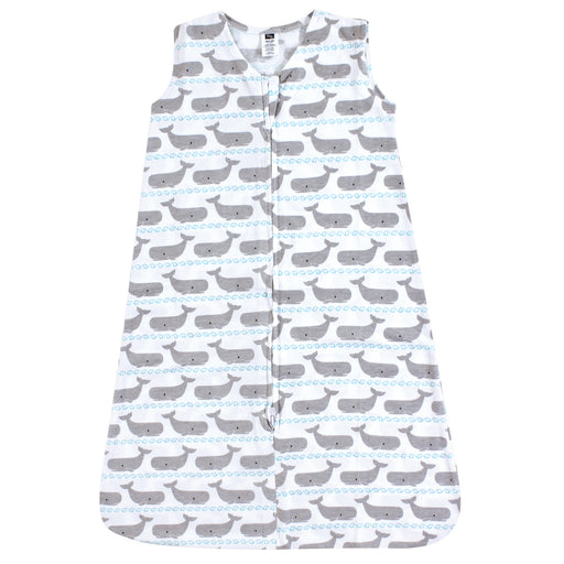 Hudson Baby Infant Boy Cotton Sleeveless Wearable Blanket, Whales