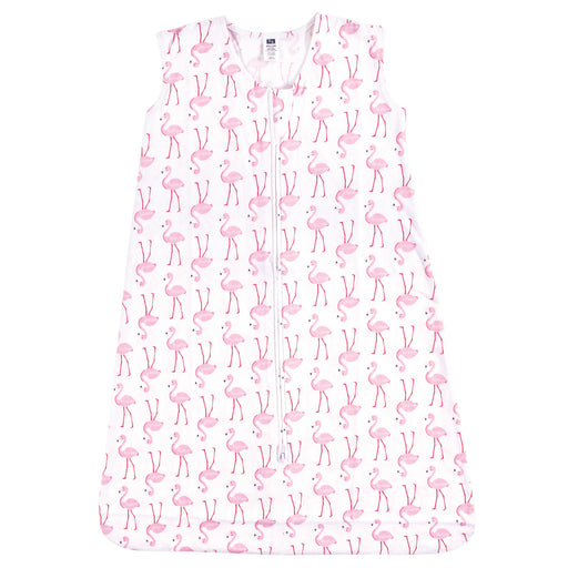 Hudson Baby Infant Girl Cotton Sleeveless Wearable Blanket, Flamingo
