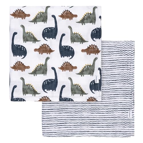 Gerber 2 Pack Muslin Blanket - Dino