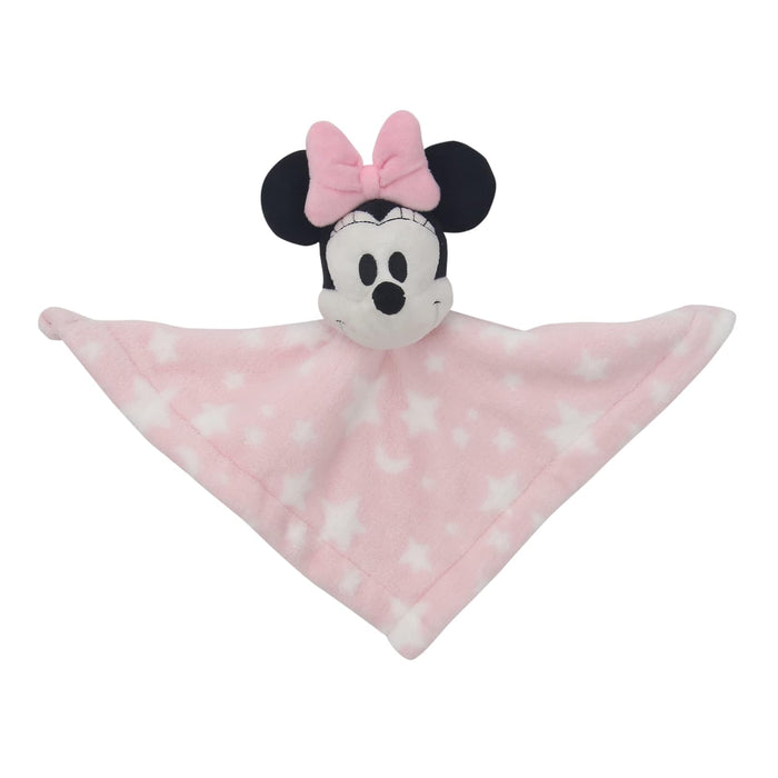 Lambs & Ivy Disney Baby Minnie Mouse Pink Stars Security Blanket/Lovey