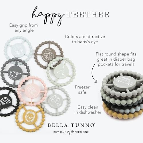 Bella Tunno Happy Teether – Soft & Easy Grip Baby Teether Toy, I Love Mom