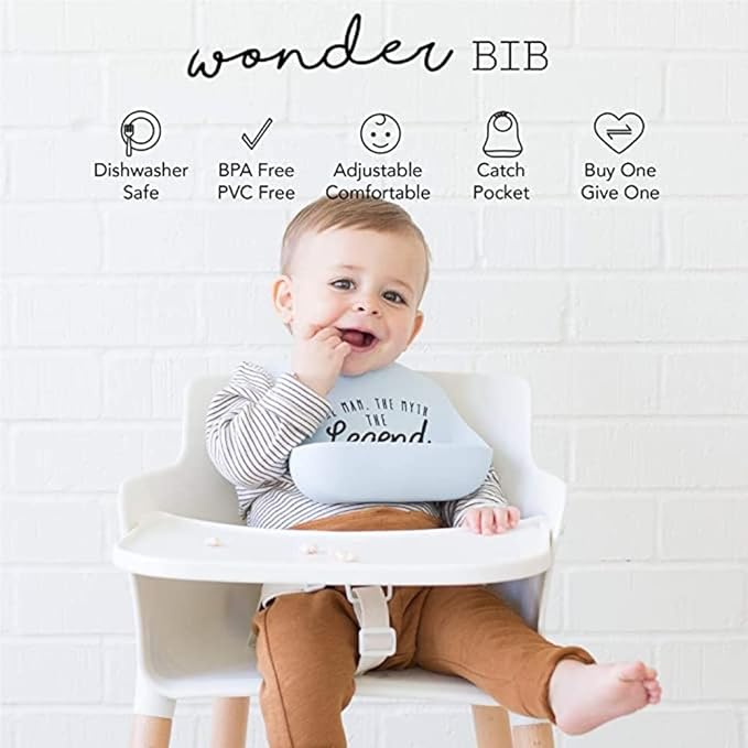 Bella Tunno Wonder Bib – Silicone Baby Bib, Single & Unemployed