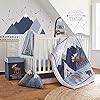 Levtex Baby Trail Mix Rectangular Fabric Hamper Appliquéd and Embroidered Moose