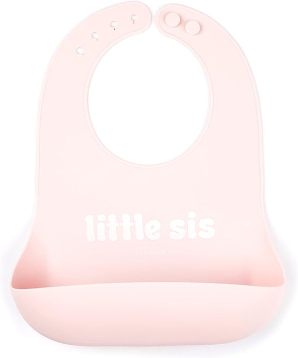 Bella Tunno Girl’s Wonder Bib – Silicone Baby Bib for Girls, Little Sis