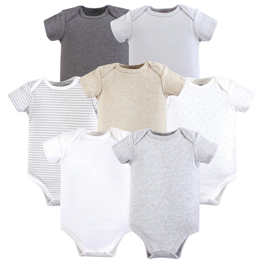 Hudson Baby 7-Pack Cotton Bodysuits, Neutral Basic