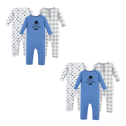 Hudson Baby Infant Boy Cotton Coveralls, Perfect Gentleman 6-Piece