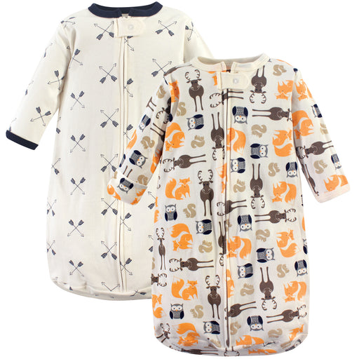 Hudson Baby Infant Boy Cotton Long-Sleeve Wearable Blanket, Forest