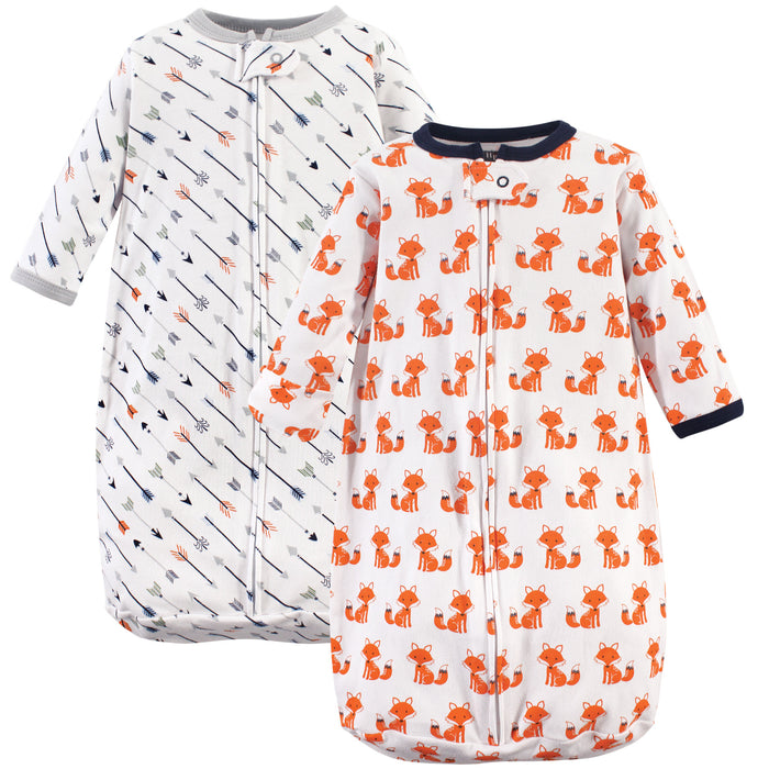Hudson Baby Infant Boy Cotton Long-Sleeve Wearable Blanket, Foxes