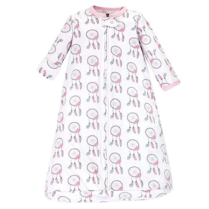 Hudson Baby Infant Girl Cotton Long-Sleeve Wearable Blanket, Dream Catcher