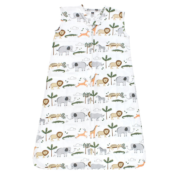 Hudson Baby Cotton Sleeveless Wearable Blanket, Safari Life