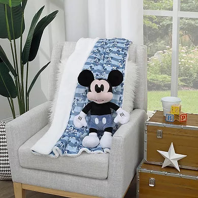 Disney Mickey Mouse Black, White, and Blue Plush