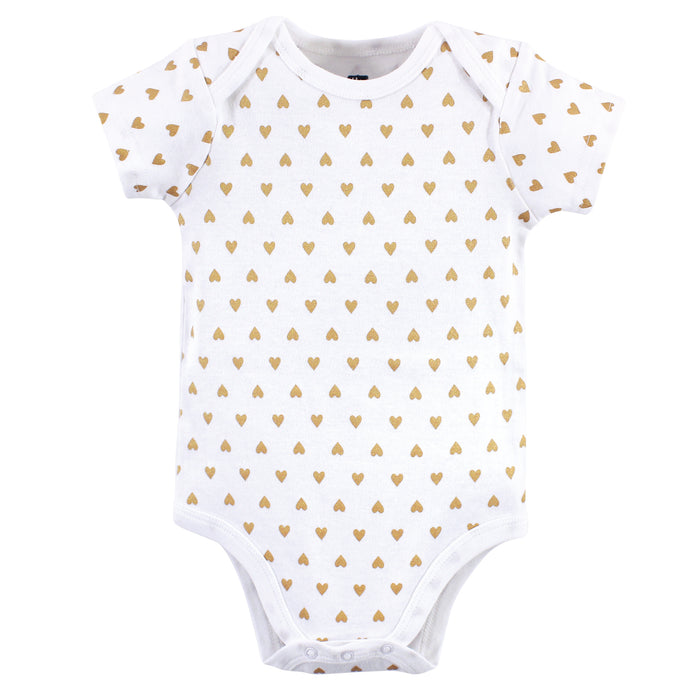 Hudson Baby Infant Girl Cotton Bodysuits 3 Pack, Girl Mommy
