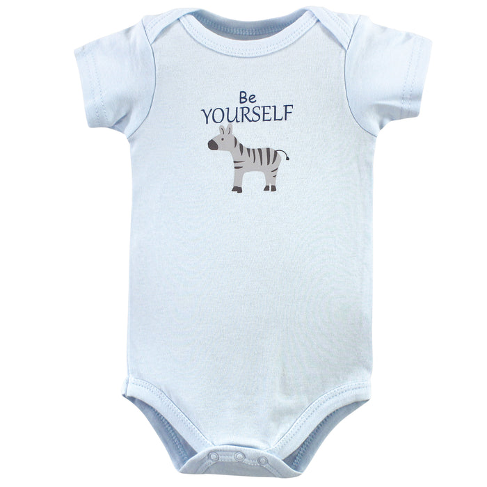 Hudson Baby Infant Boy Cotton Bodysuits 7 Pack, Safari