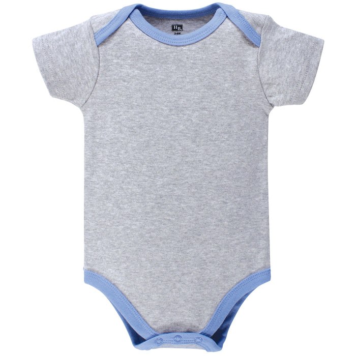 Hudson Baby Infant Boy Cotton Bodysuits 5 Pack, Little Explorer