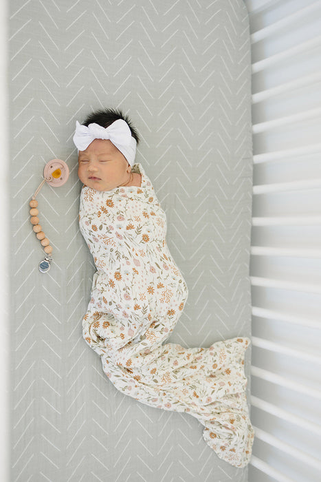 Mebie Baby Desert Sage Muslin Crib Sheet