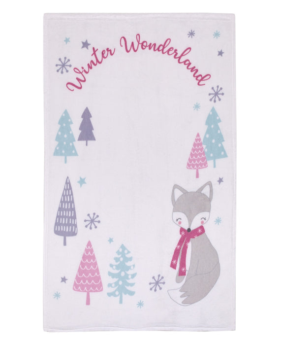 NoJo Fox "Winter Wonderland" Christmas Photo Op Super Soft Baby Blanket