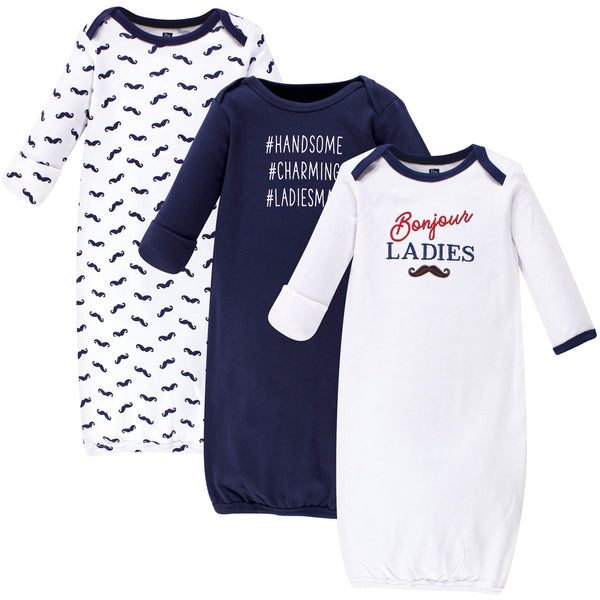 Hudson Baby Infant Boy Cotton Gowns Bonjour