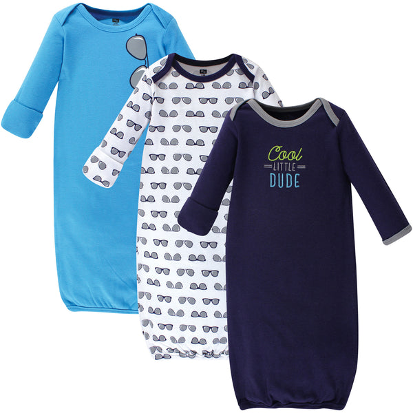 Hudson Baby Infant Boy Cotton Gowns Cool Little Dude