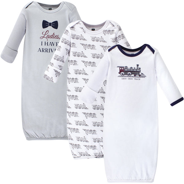 Hudson Baby Boy Cotton Gowns, Train