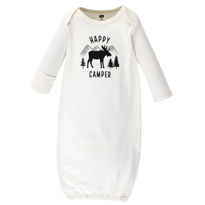 Hudson Baby Infant Gender Neutral Cotton Gowns, Moose, 0-6 Months