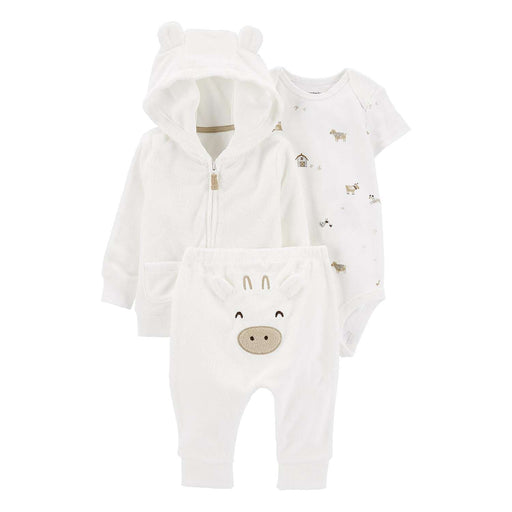 Carter's Baby 3-Piece Terry Little Cardigan Set - White