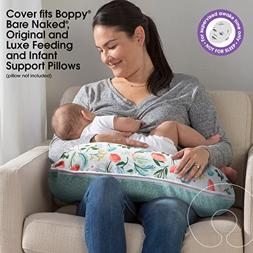 Boppy Premium Support Nursing Pillow Cover in Mint Flower
