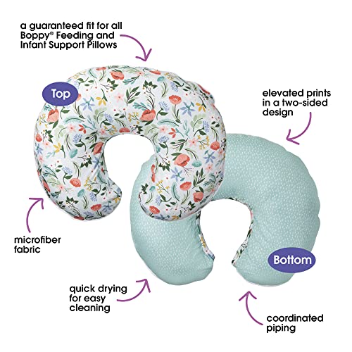 Boppy Premium Support Nursing Pillow Cover in Mint Flower