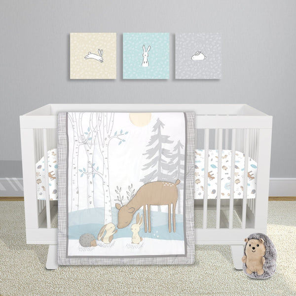 Sammy & Lou Cottontail Friends 4 Piece Crib Bedding Set