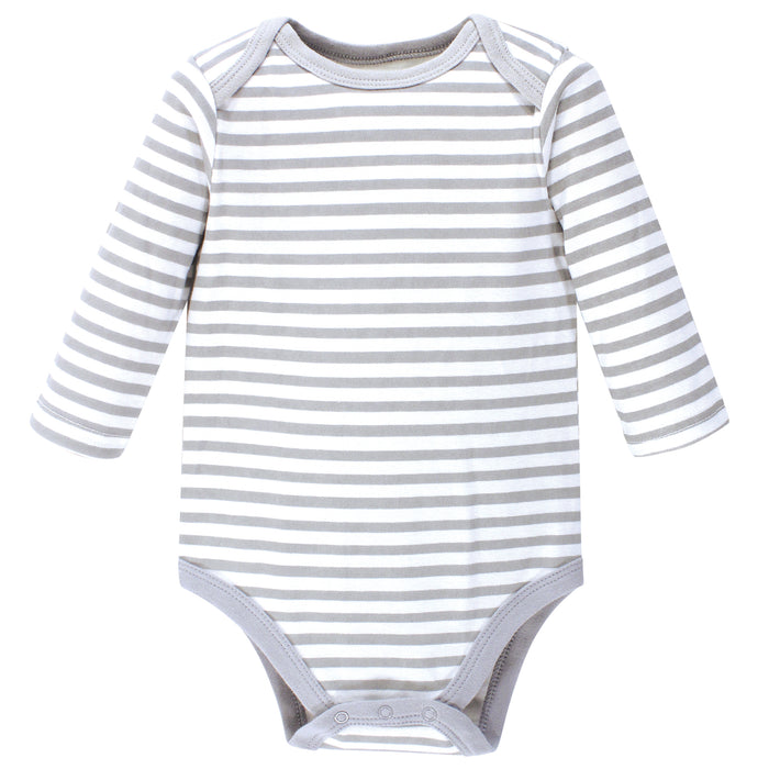 Hudson Baby 7-Pack Cotton Long-Sleeve Bodysuits, Moon and Back