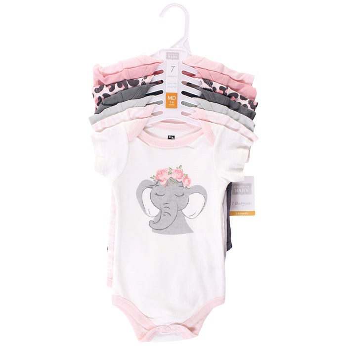 Hudson Baby Infant Girl Cotton Bodysuits, Girl Safari