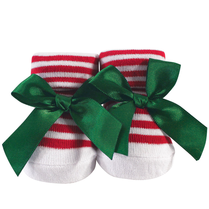 Hudson Baby Infant Girl Socks Boxed Giftset, Christmas Snowflake, One Size