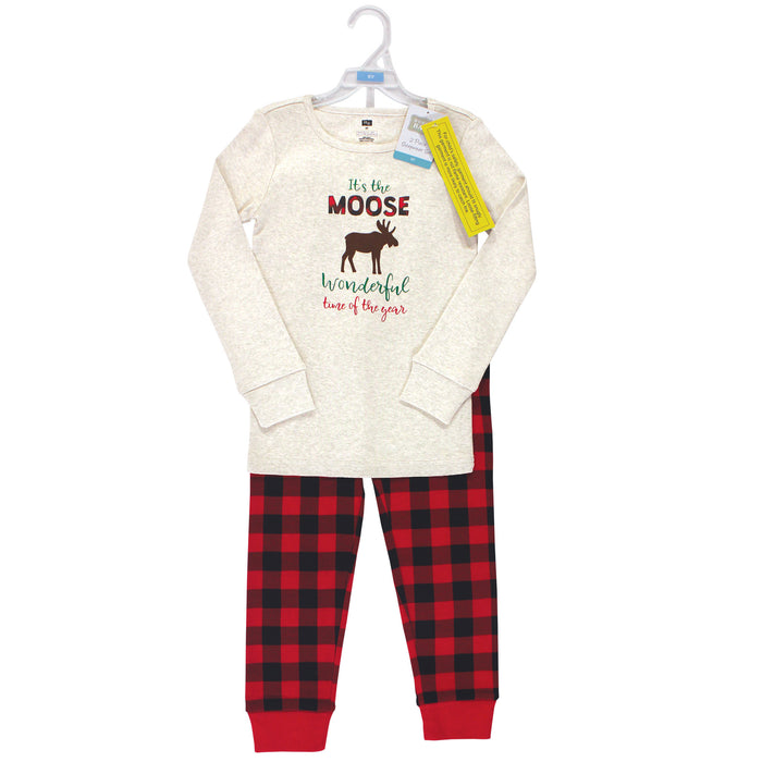 Hudson Baby Family Holiday Pajamas, Moose Wonderful Time